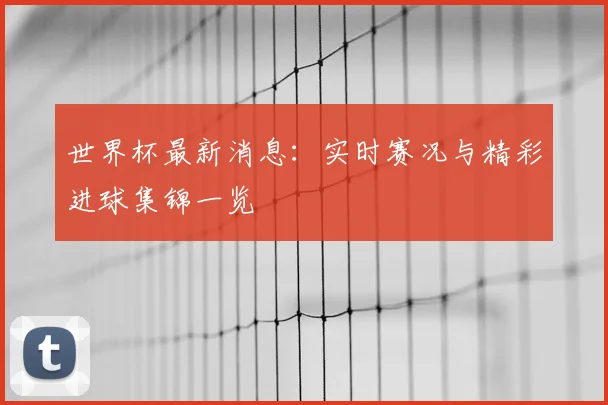 世界杯最新消息：实时赛况与精彩进球集锦一览